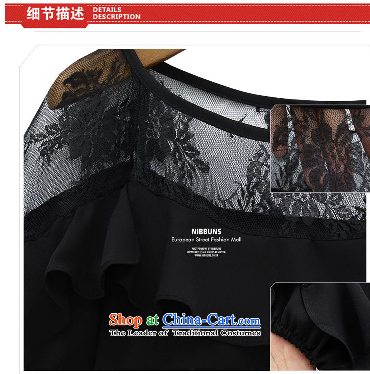 O Ya-ting 2015 Summer new larger female chiffon shirt thick MM to lace short-sleeved T-shirt female black 5XL8-26 recommends that you 175-200 catty picture, prices, brand platters! The elections are supplied in the national character of distribution, so action, buy now enjoy more preferential! As soon as possible.