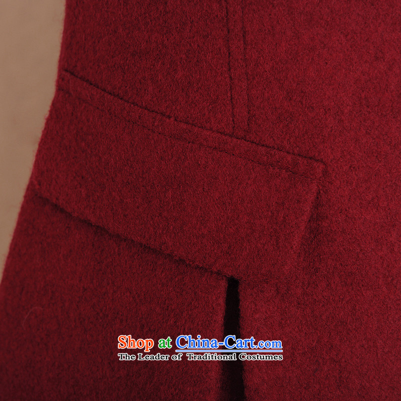 Fireworks ironing DXY original temperament in long-sleeved long Sau San gross jacket coat lip seal is red hot spot, Fireworks XXL shopping on the Internet has been pressed.