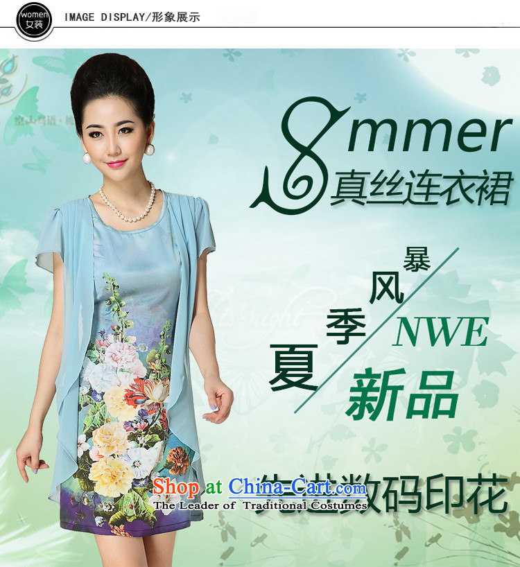 Schui Sze Summer High-end in temperament older xl mother replacing unique two false stamp silk dresses oversized Shu stylish and classy, elegant clothes sunset red XXXXL picture, prices, brand platters! The elections are supplied in the national character of distribution, so action, buy now enjoy more preferential! As soon as possible.