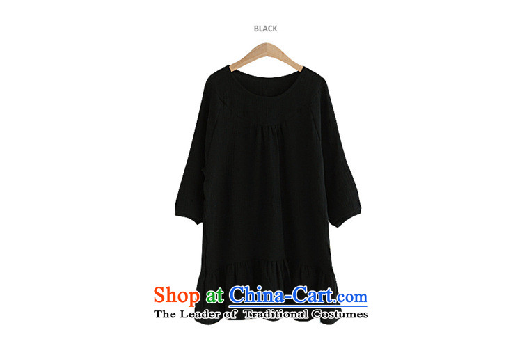 Large YILISA Female European 2015 spring/summer load station 7 cuff cotton linen dresses and breathable MM video thin black 5XL N B625 picture, prices, brand platters! The elections are supplied in the national character of distribution, so action, buy now enjoy more preferential! As soon as possible.