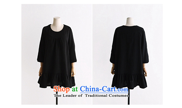 Large YILISA Female European 2015 spring/summer load station 7 cuff cotton linen dresses and breathable MM video thin black 5XL N B625 picture, prices, brand platters! The elections are supplied in the national character of distribution, so action, buy now enjoy more preferential! As soon as possible.