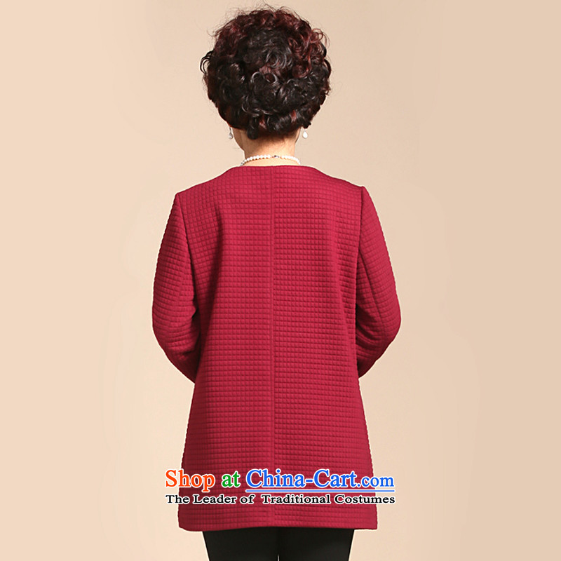 The autumn jackets mother ousmile replace aged 40-50 in the autumn of the middle-aged long shirts in cardigan large Older Women 1927 1927 Red xl,ousmile,,, shopping on the Internet