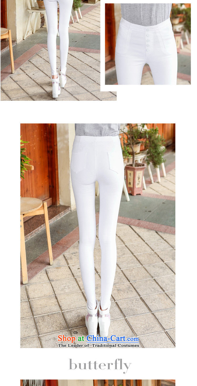 In accordance with the new 2015 perfect Korean Stretch video pencil thin stretch castor pants Centers trousers MM white trousers, forming the large white XXXL Y2129 female picture, prices, brand platters! The elections are supplied in the national character of distribution, so action, buy now enjoy more preferential! As soon as possible.