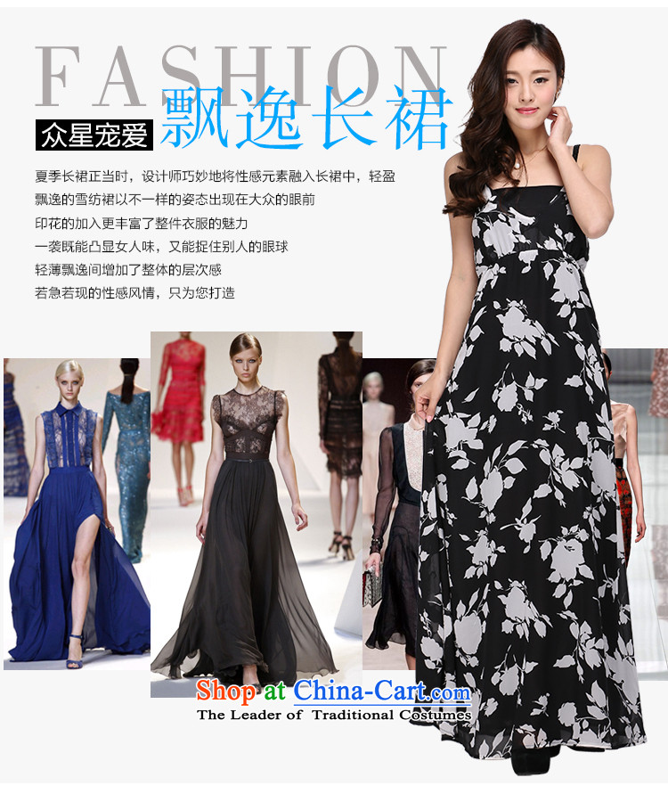 Luo Shani Flower Code women's dresses thick sister summer to XL Graphics thin, The chiffon long skirt 1,136 Bosnian dress 6XL pattern picture, prices, brand platters! The elections are supplied in the national character of distribution, so action, buy now enjoy more preferential! As soon as possible.