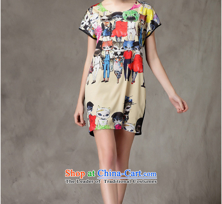 Replace zhuangting Ting 2015 Summer new high-end western thick mm larger female plus snow woven short-sleeved dresses 1517 color picture pictures, prices, 4XL brand platters! The elections are supplied in the national character of distribution, so action, buy now enjoy more preferential! As soon as possible.