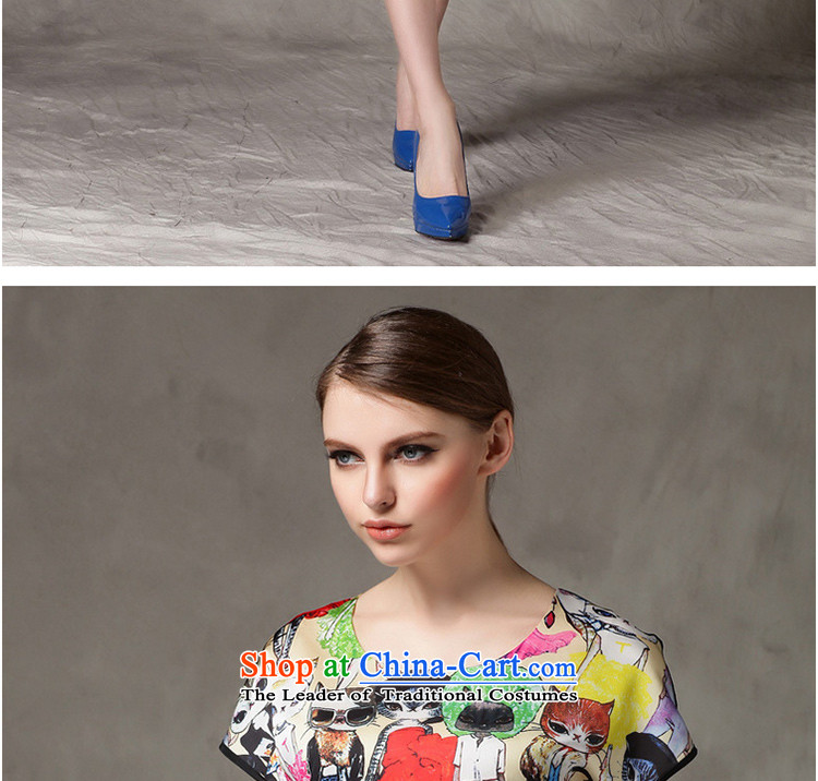 Replace zhuangting Ting 2015 Summer new high-end western thick mm larger female plus snow woven short-sleeved dresses 1517 color picture pictures, prices, 4XL brand platters! The elections are supplied in the national character of distribution, so action, buy now enjoy more preferential! As soon as possible.