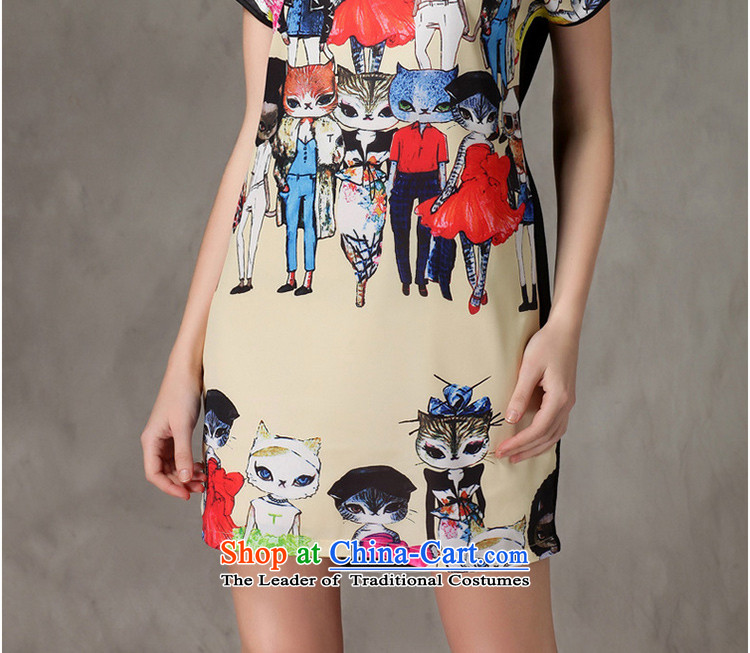 Replace zhuangting Ting 2015 Summer new high-end western thick mm larger female plus snow woven short-sleeved dresses 1517 color picture pictures, prices, 4XL brand platters! The elections are supplied in the national character of distribution, so action, buy now enjoy more preferential! As soon as possible.