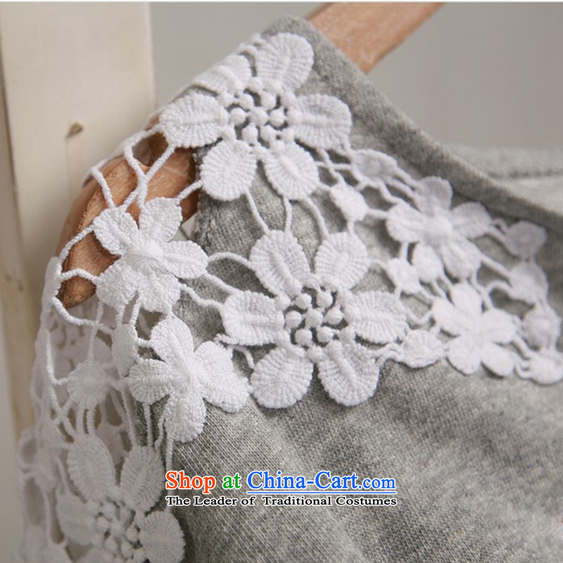 Large YILISA women's dresses 2015 Summer new stylish pure cotton thick MM to lace dresses M9100 White XL, Elizabeth YILISA (sub-) , , , shopping on the Internet