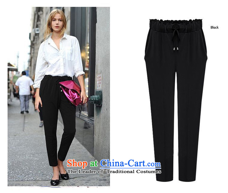 O Ya-ting spring and autumn 2015 new to increase women's code thick mm leisure ladies pants elastic Harun trousers 553 Black 4XL recommends that you 160-180 catty picture, prices, brand platters! The elections are supplied in the national character of distribution, so action, buy now enjoy more preferential! As soon as possible.