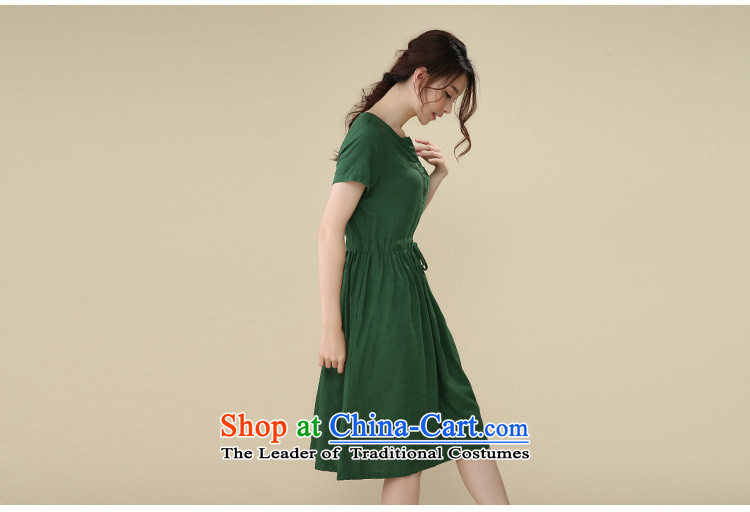 Large meiby female wild Sleek and versatile large summer new larger female cotton linen dresses V-Neck Strap Linen Dress 1.29 M Blue Photo, prices, brand platters! The elections are supplied in the national character of distribution, so action, buy now enjoy more preferential! As soon as possible.