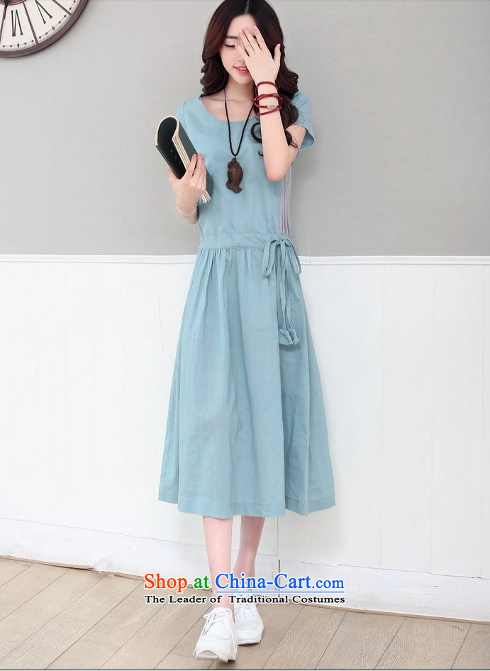 Large meiby female wild summer students skirts new women's dresses summer arts fan cotton linen, long, short-sleeved linen petticoat field 8066 skirt skyblue . S picture, prices, brand platters! The elections are supplied in the national character of distribution, so action, buy now enjoy more preferential! As soon as possible.