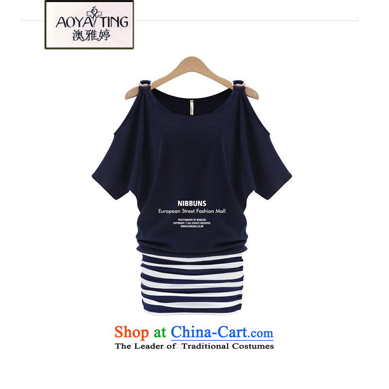 O Ya-ting spring and summer 2015 new to increase women's code thick mm short-sleeved video thin dresses female 565 Navy XL 115-128 recommends that you, O Jacob aoyating Ting () , , , shopping on the Internet