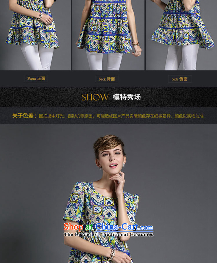 Replace spring 2015 zhuangting ting new high-end western thick mm larger women to increase short-sleeved shirt 1855 pictures chiffon colored XXXXL picture, prices, brand platters! The elections are supplied in the national character of distribution, so action, buy now enjoy more preferential! As soon as possible.