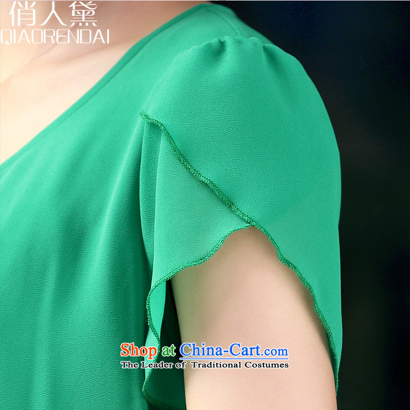 People are large Korean Diana Lady 2015t pension in thin long loose video) load chiffon moms who are female green M Doi (QIAORENDAI) , , , shopping on the Internet