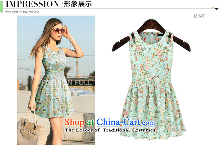 Large YILISA Women 2015 new European and American casual summer saika Bow Tie Sau San sleeveless dresses J9101+ map color XL Photo, prices, brand platters! The elections are supplied in the national character of distribution, so action, buy now enjoy more preferential! As soon as possible.