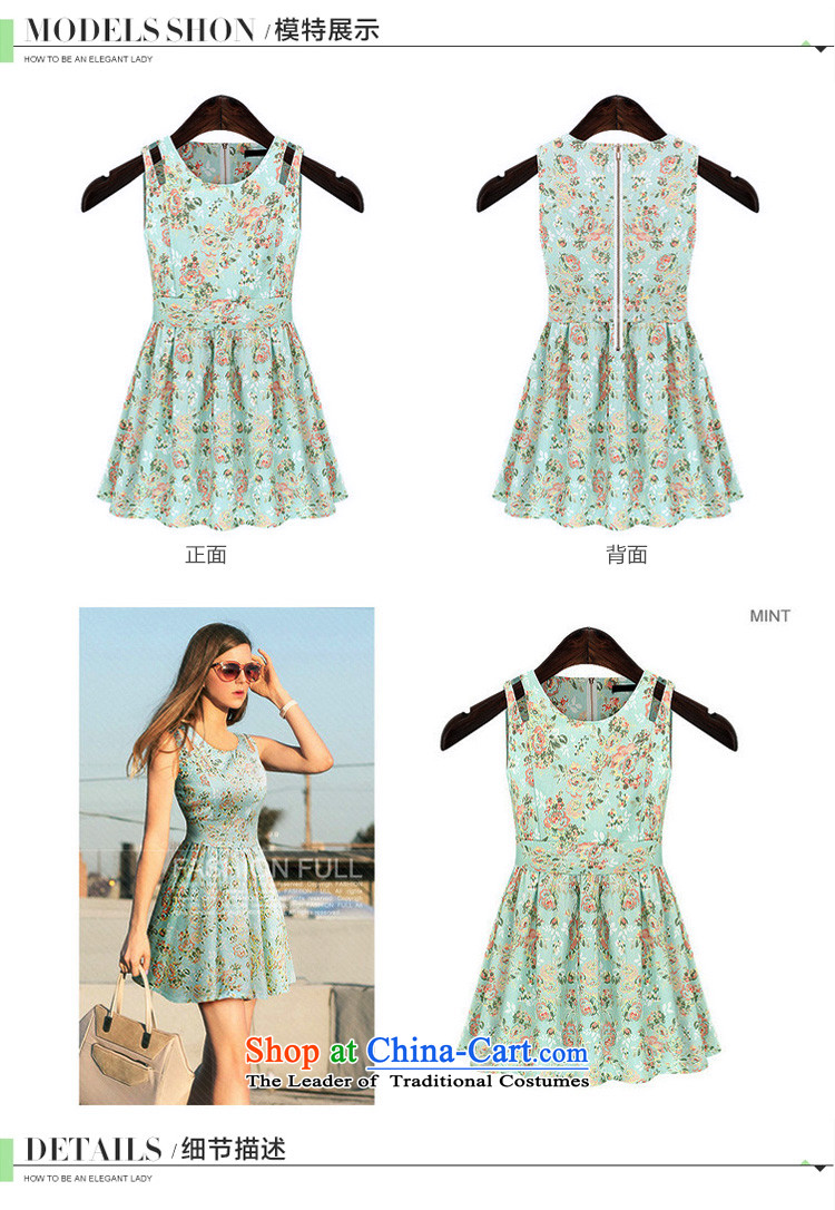Large YILISA Women 2015 new European and American casual summer saika Bow Tie Sau San sleeveless dresses J9101+ map color XL Photo, prices, brand platters! The elections are supplied in the national character of distribution, so action, buy now enjoy more preferential! As soon as possible.