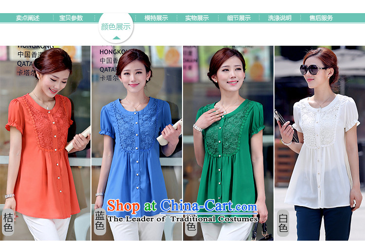 For the people by 2015 Summer Doi new middle-aged women chiffon Netherlands shirt, long, short-sleeved shirt with thick mmt blue XXL picture, prices, brand platters! The elections are supplied in the national character of distribution, so action, buy now enjoy more preferential! As soon as possible.