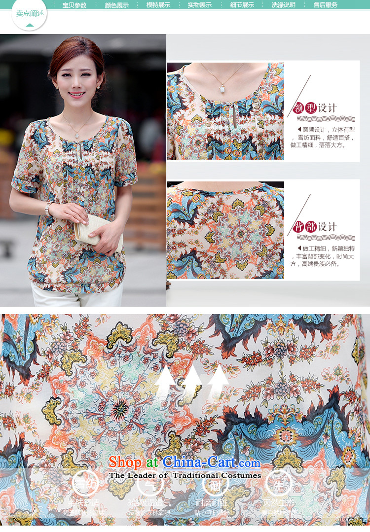 For People Doi 2015 XL female thick mm summer new liberal video thin mother replacing stamp chiffon shirt Blue M picture, prices, brand platters! The elections are supplied in the national character of distribution, so action, buy now enjoy more preferential! As soon as possible.