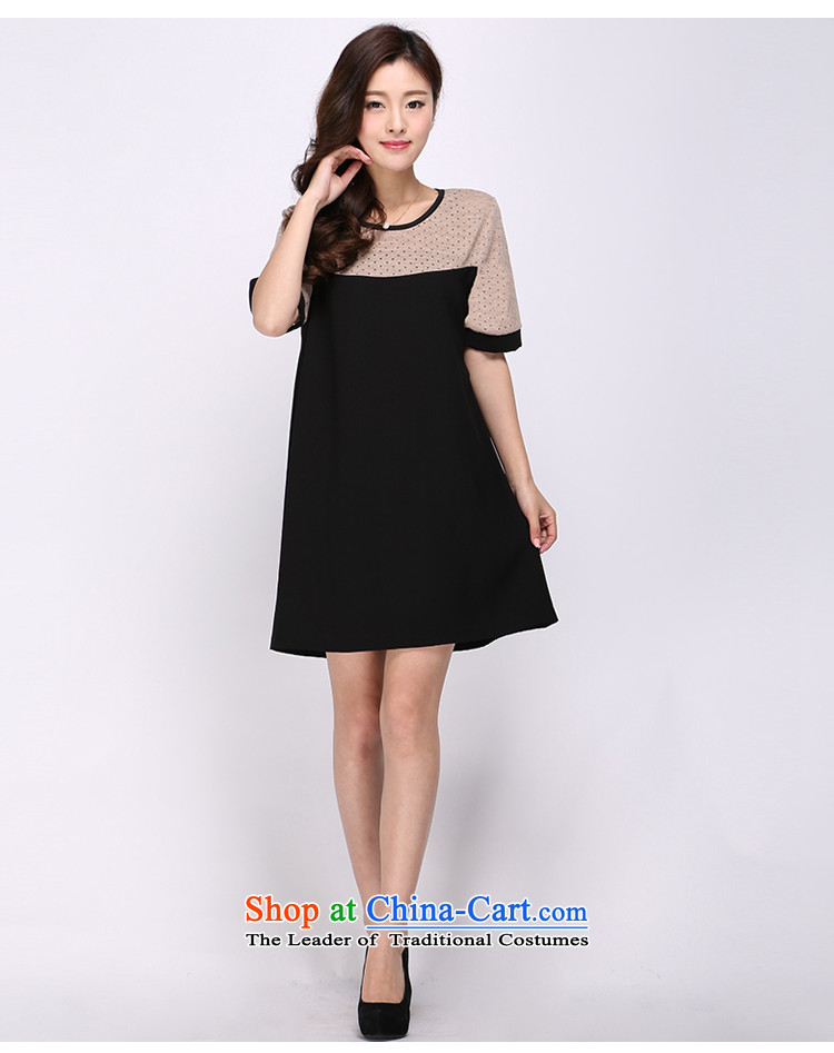 The latte macchiato, Shani to increase women's code thick mm Summer 2015 new round-neck collar short sleeve loose dress 1135 2XL Photo Black, prices, brand platters! The elections are supplied in the national character of distribution, so action, buy now enjoy more preferential! As soon as possible.