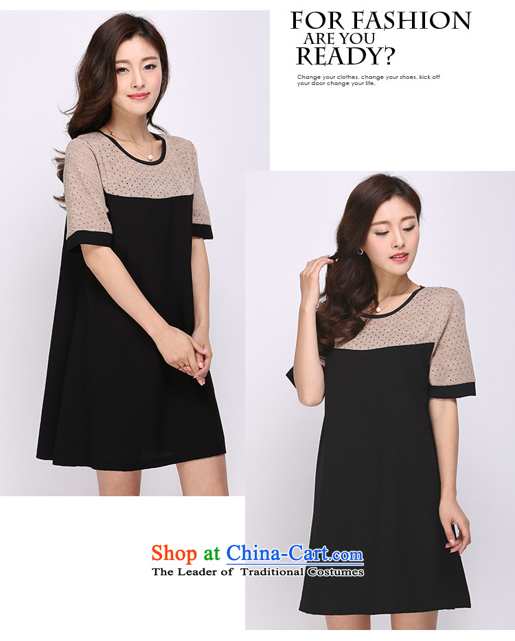 The latte macchiato, Shani to increase women's code thick mm Summer 2015 new round-neck collar short sleeve loose dress 1135 2XL Photo Black, prices, brand platters! The elections are supplied in the national character of distribution, so action, buy now enjoy more preferential! As soon as possible.