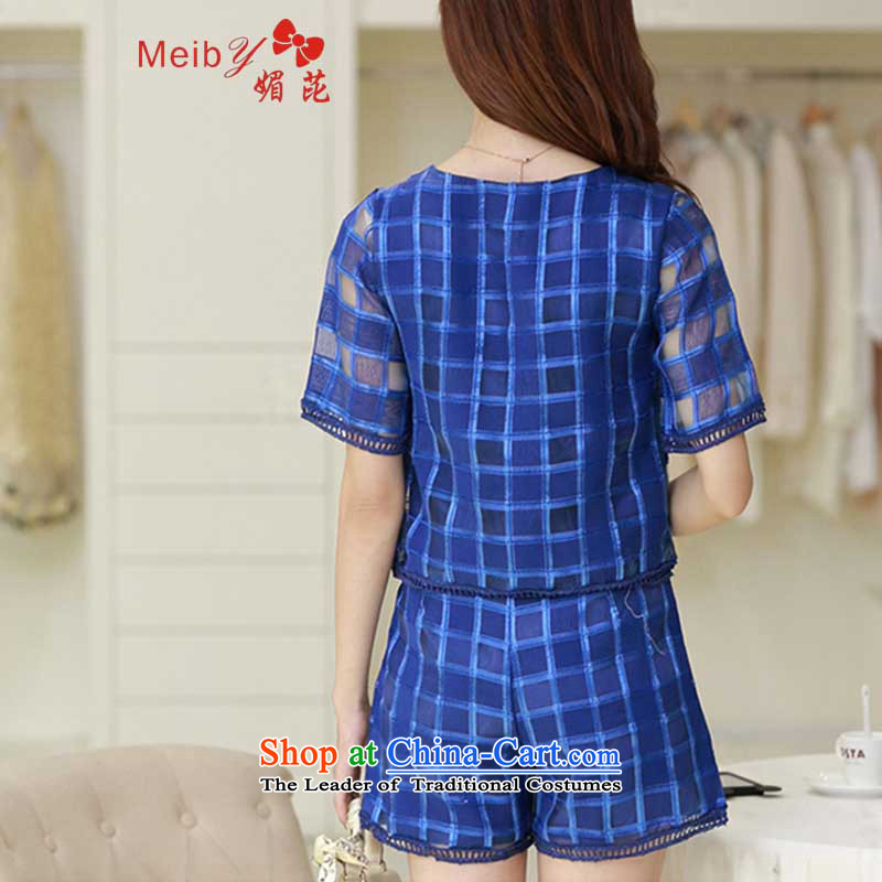 Maximum number of ladies meiby hundreds of new large short-sleeved blouses and relaxd casual kit female summer shorts Summer Package 5 823 advisory letters , of blue (meiby) , , , shopping on the Internet