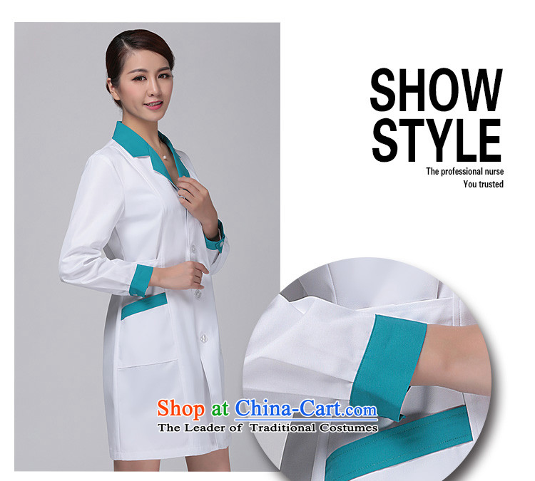 Ducept Ya Long-sleeved clothing pharmacies winter clothing men and women doctors serving nurse uniform anti-bacterial environmental protection does not with the ball white gowns white suit for green collar female XL Photo, prices, brand platters! The elections are supplied in the national character of distribution, so action, buy now enjoy more preferential! As soon as possible.