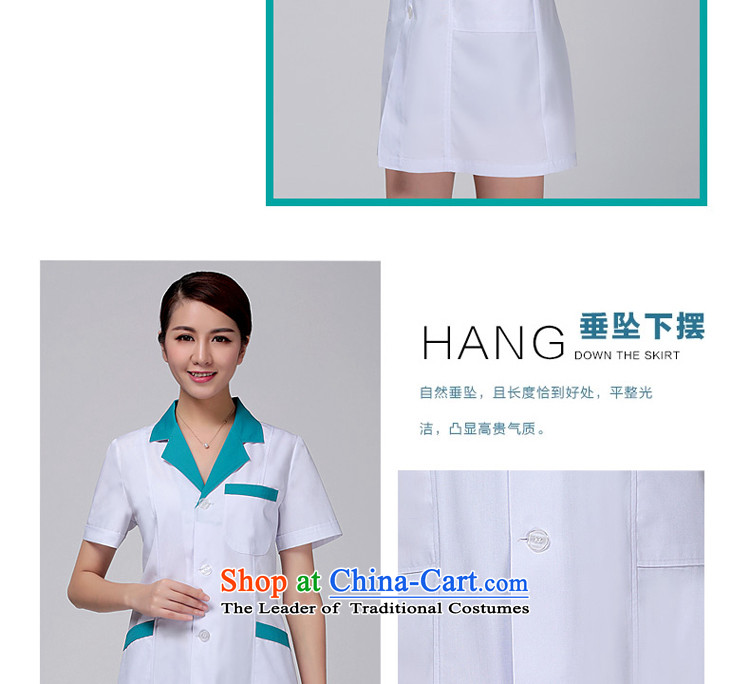 Ducept Nga summer short-sleeved clothing doctor service book pharmacies female Sau San, white gowns lab coat nurse uniform pharmacy uniform white green collar female - Western business suits XXXL picture, prices, brand platters! The elections are supplied in the national character of distribution, so action, buy now enjoy more preferential! As soon as possible.