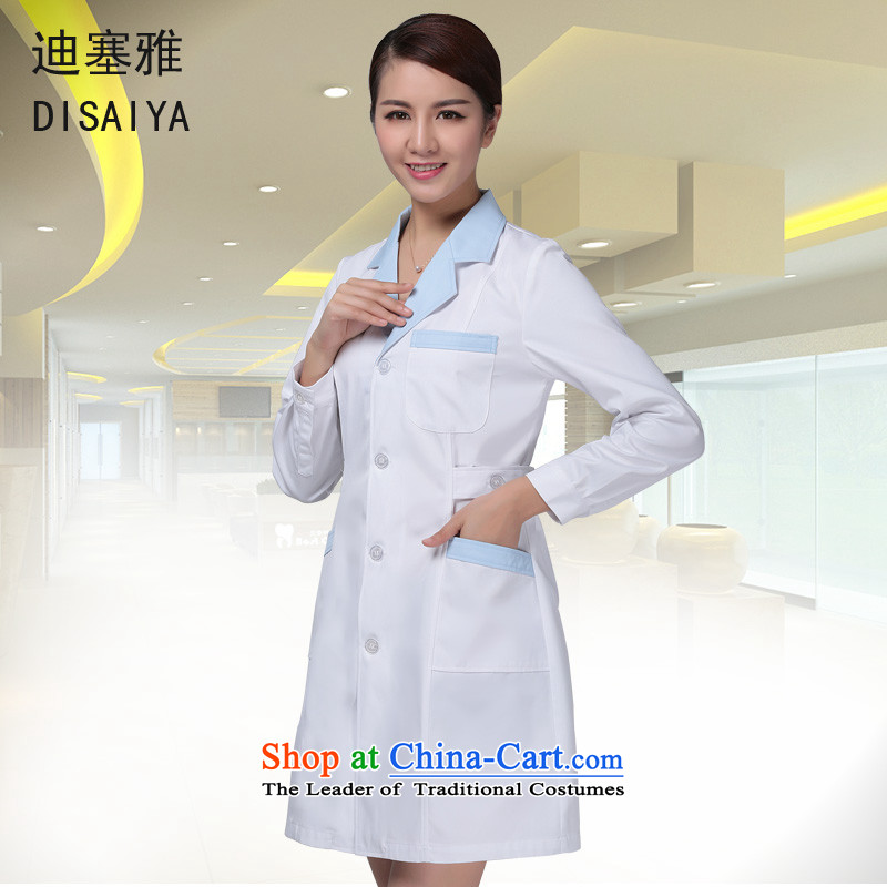 Ducept Nga Fall/Winter Collections long-sleeved male doctors to serve women interns white gowns nurse uniform white uniforms work pharmacies XXL, di Nga , , , shopping on the Internet