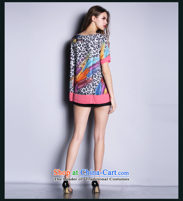The Director of the Europe and the sister to thick xl female thick mm Summer 2015 Korean short-sleeved T-shirt chiffon
