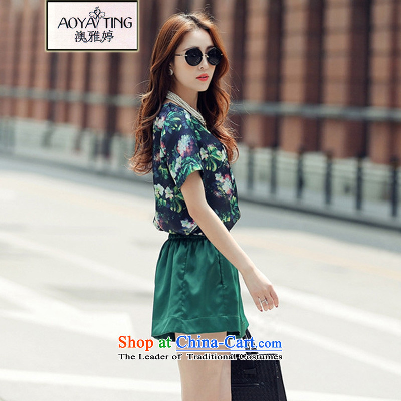 O Ya-ting 2015 new to increase women's code thick mm summer short-sleeved T-shirt + leisure wears pants 8955 green two kits 125-145 2XL recommends that you, O Jacob aoyating Ting () , , , shopping on the Internet