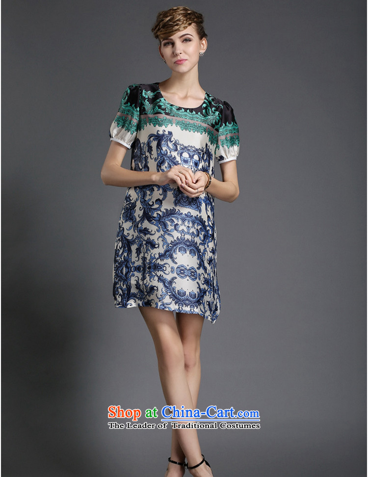Replace zhuangting Ting 2015 Summer new high-end western thick mm larger female plus snow woven short-sleeved dresses 1843 khaki 3XL picture, prices, brand platters! The elections are supplied in the national character of distribution, so action, buy now enjoy more preferential! As soon as possible.