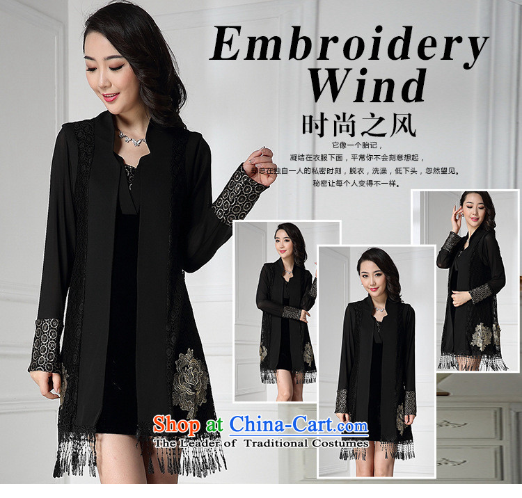 Yuan wealth Fall/Winter Collections in the new large older women wear loose video thin thick black poverty embroidery mother mm Mounting Skirt two kits YD063 Red   4XL Photo, prices, brand platters! The elections are supplied in the national character of distribution, so action, buy now enjoy more preferential! As soon as possible.