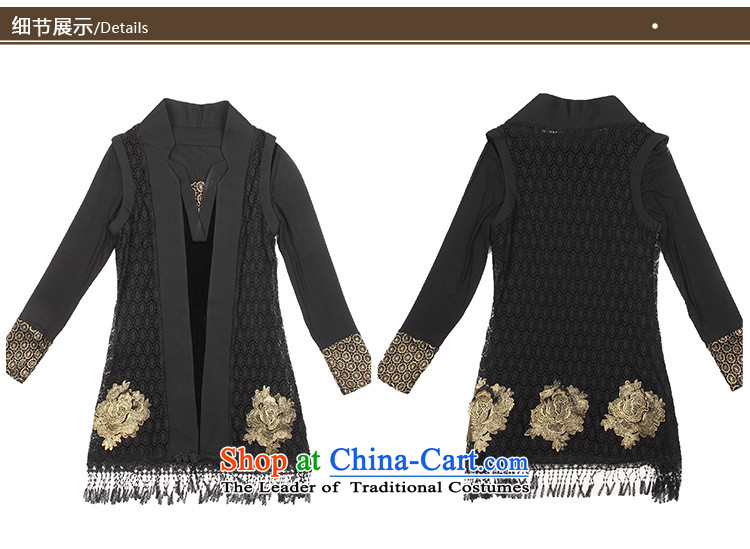Yuan wealth Fall/Winter Collections in the new large older women wear loose video thin thick black poverty embroidery mother mm Mounting Skirt two kits YD063 Red   4XL Photo, prices, brand platters! The elections are supplied in the national character of distribution, so action, buy now enjoy more preferential! As soon as possible.