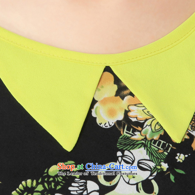 The lymalon lehmann thick, Hin thin Summer 2015 mm thick new product version won large wild women short-sleeved T-shirt chiffon 5005 Yellow XXXXL, Lehmann Ronnie (LYMALON) , , , shopping on the Internet