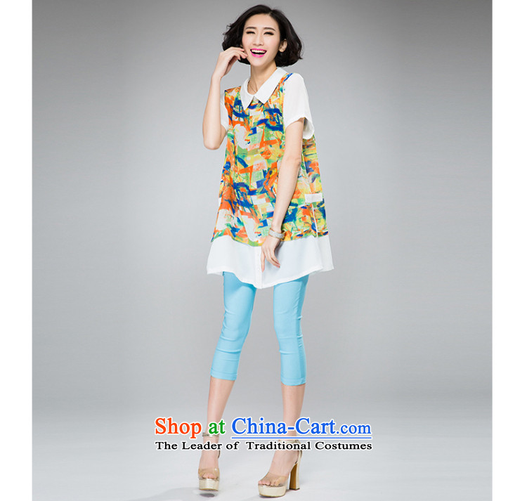 The Eternal-soo to xl female chiffon shirt thick sister 2015 Summer new product expertise, Hin thick mm thin stylish stamp in long shirts T-shirt orange XL Photo, prices, brand platters! The elections are supplied in the national character of distribution, so action, buy now enjoy more preferential! As soon as possible.