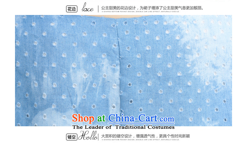 Stauffen new larger female wash denim engraving bubble cuff video thin dresses 8138 teal XL Photo, prices, brand platters! The elections are supplied in the national character of distribution, so action, buy now enjoy more preferential! As soon as possible.