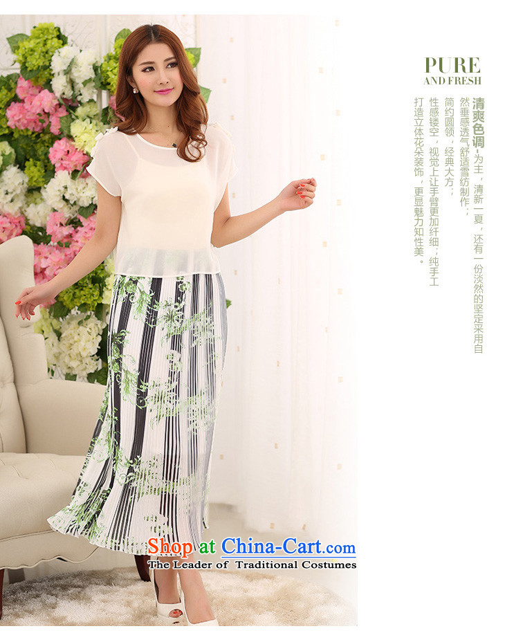 C.o.d. package mail us of thick npc long skirt 2015 new summer fresh two kits chiffon dresses streaks stamp short-sleeved shirts White M female approximately 90-110 catty picture, prices, brand platters! The elections are supplied in the national character of distribution, so action, buy now enjoy more preferential! As soon as possible.