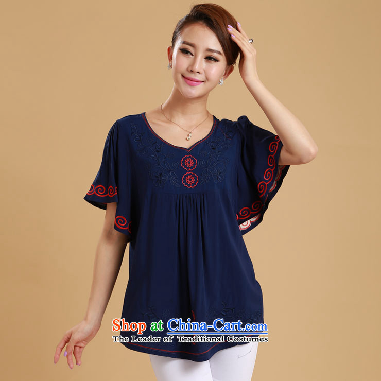 The sea route take the Korean version of the new embroidered chicken tacit horn cuff pure cotton shirt female Summer 2015 relaxd larger shirt 5C1073 White 2XL Photo, prices, brand platters! The elections are supplied in the national character of distribution, so action, buy now enjoy more preferential! As soon as possible.