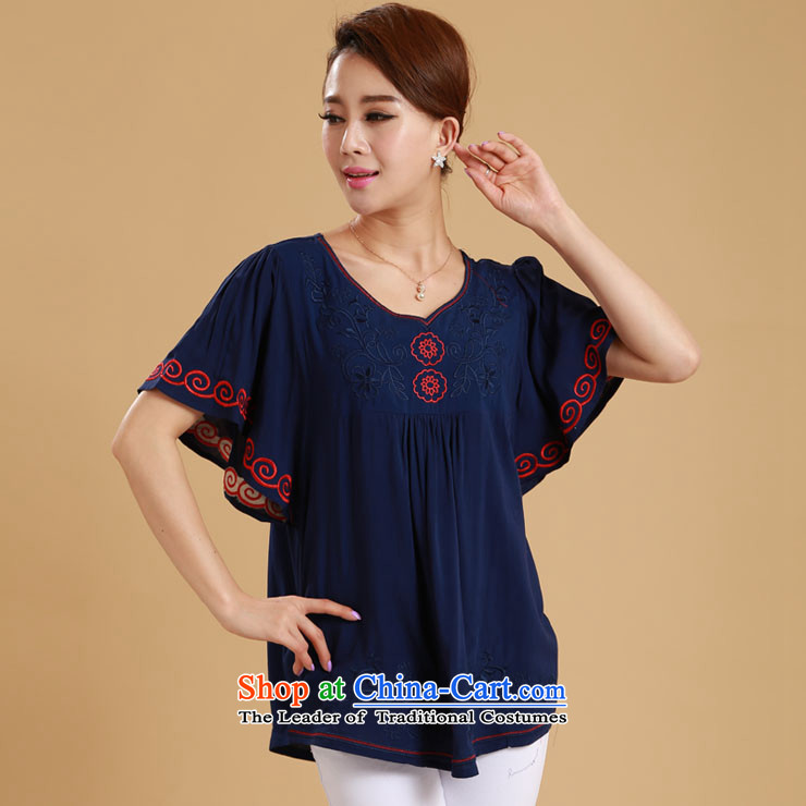 The sea route take the Korean version of the new embroidered chicken tacit horn cuff pure cotton shirt female Summer 2015 relaxd larger shirt 5C1073 White 2XL Photo, prices, brand platters! The elections are supplied in the national character of distribution, so action, buy now enjoy more preferential! As soon as possible.