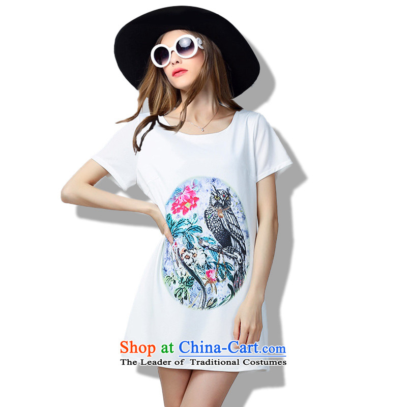 The lymalon lehmann thick, Hin thin Summer 2015 mm thick large wild women to loose short-sleeved dresses 60393 White XL, Sulaiman Ronnie (LYMALON) , , , shopping on the Internet