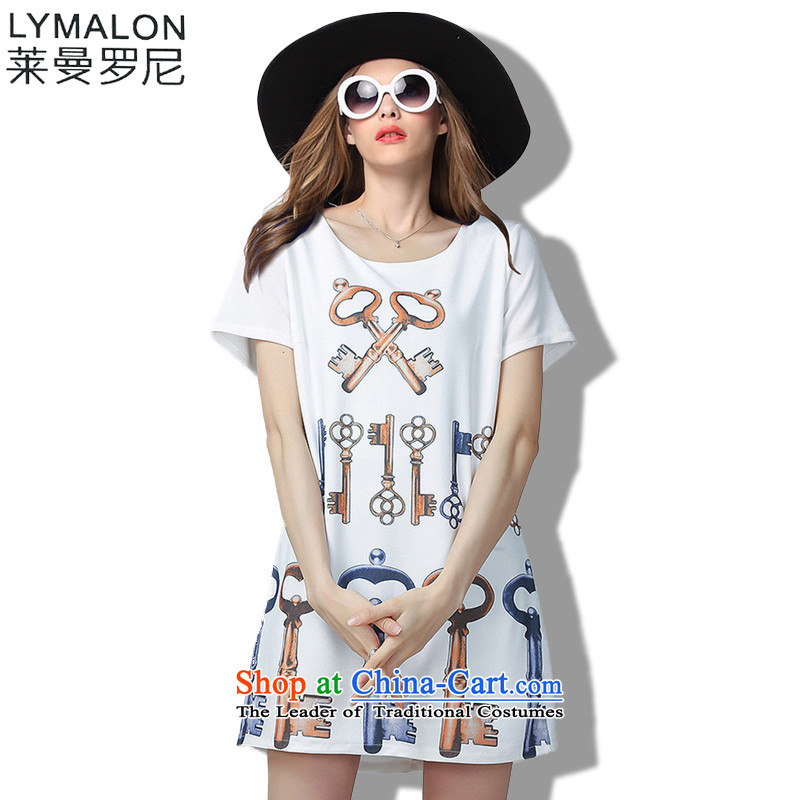 The lymalon lehmann thick, Hin thin Summer 2015 mm thick large wild women to loose short-sleeved dresses 60533 Black 5XL, Lehmann Ronnie (LYMALON) , , , shopping on the Internet