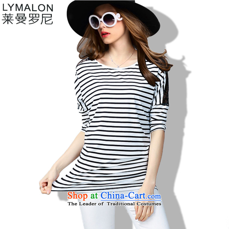 The lymalon lehmann thick, Hin thin Summer 2015 mm thick large wild women to loose short-sleeved T-shirt 60773 4XL, Black Lehmann Ronnie (LYMALON) , , , shopping on the Internet