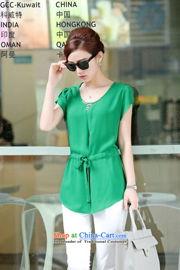 The OSCE is love won 2015 MM thick summer new Korean version large thin women chiffon Netherlands shirt female OH56527 GREEN XXL picture, prices, brand platters! The elections are supplied in the national character of distribution, so action, buy now enjoy more preferential! As soon as possible.