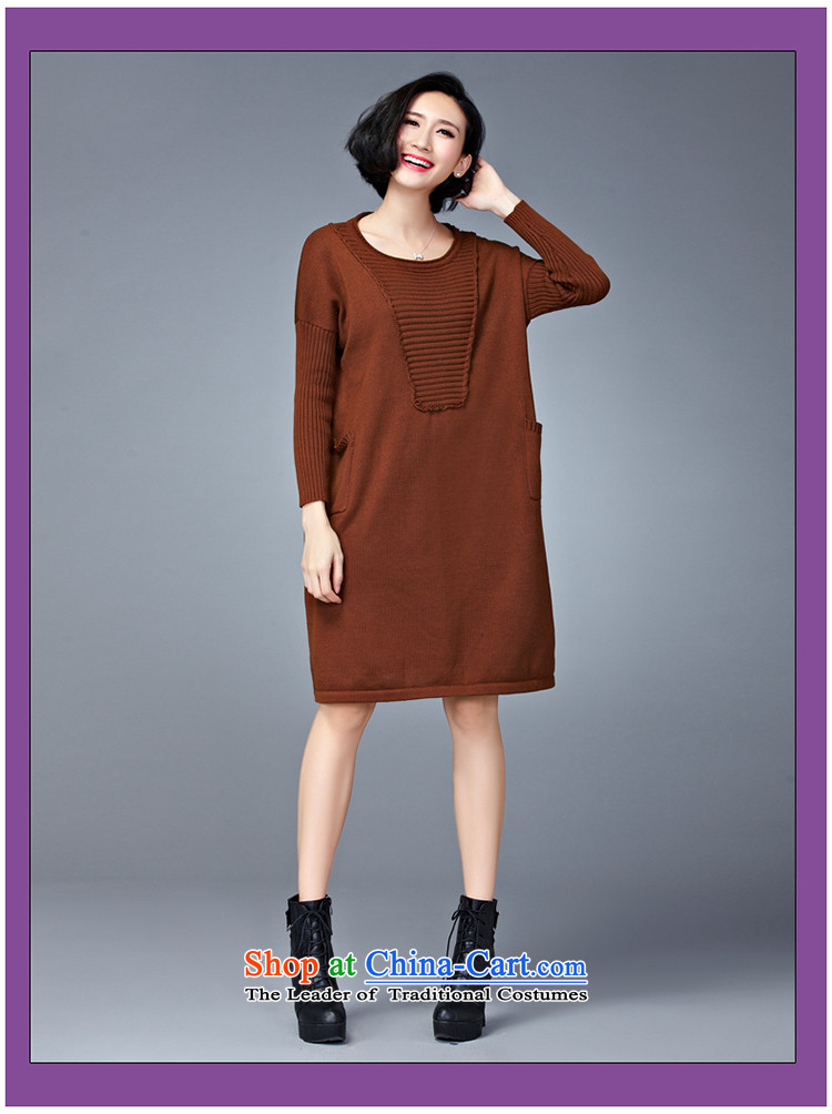 Yuan slot in the 2015 Fall/Winter Collections new Korean version of large numbers of ladies relaxd Sau San Video Plus thin long in thick wool sweater, forming the dress code are dark green YD110  100 to 200 catties can penetrate picture, prices, brand platters! The elections are supplied in the national character of distribution, so action, buy now enjoy more preferential! As soon as possible.