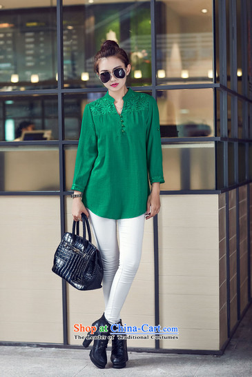 El-ju 2015 Autumn Yee Nga New) thick MM THIN large graphics to increase women's clothes YZ5287 shirt green XXL picture, prices, brand platters! The elections are supplied in the national character of distribution, so action, buy now enjoy more preferential! As soon as possible.