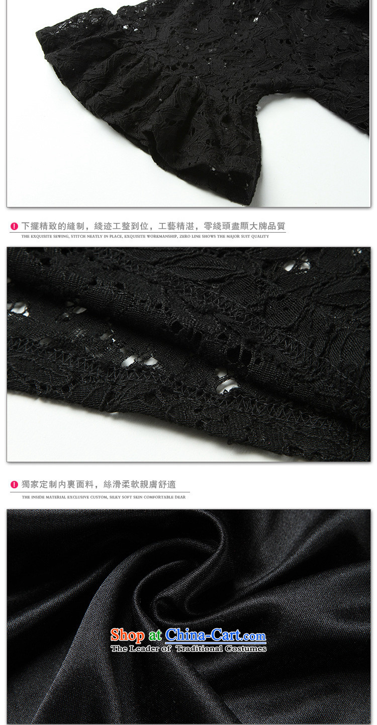 Flower to Isabelle 2015 Summer new Korean version of fat mm to increase the number of lace, forming the basis of the Netherlands shirt D1669 female black L picture, prices, brand platters! The elections are supplied in the national character of distribution, so action, buy now enjoy more preferential! As soon as possible.