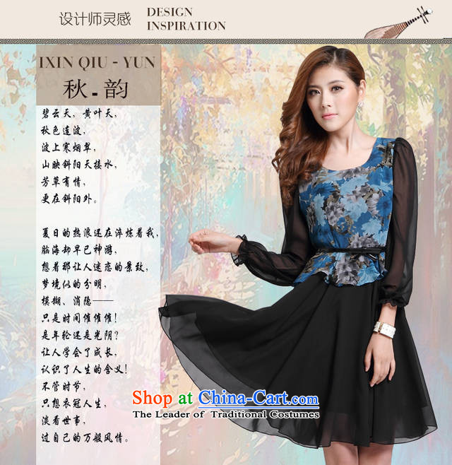 Large meiby female wild stylish large wild autumn new long-sleeved Pullover large floral dresses OL Couture fashion color picture M pictures 1160, prices, brand platters! The elections are supplied in the national character of distribution, so action, buy now enjoy more preferential! As soon as possible.