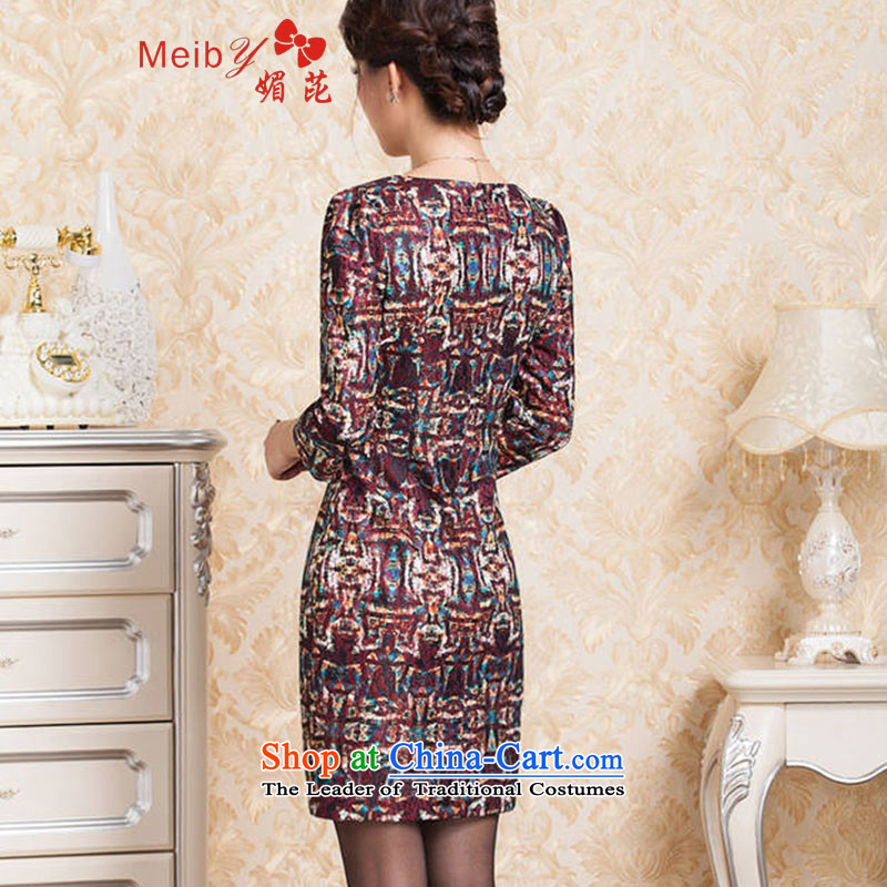 Maximum number of ladies wild 2015 new autumn replacing lace dresses temperament video thin middle-aged moms with large numbers at the beginning of autumn Dress Suit Large Code 1605 XL, of meiby () , , , shopping on the Internet