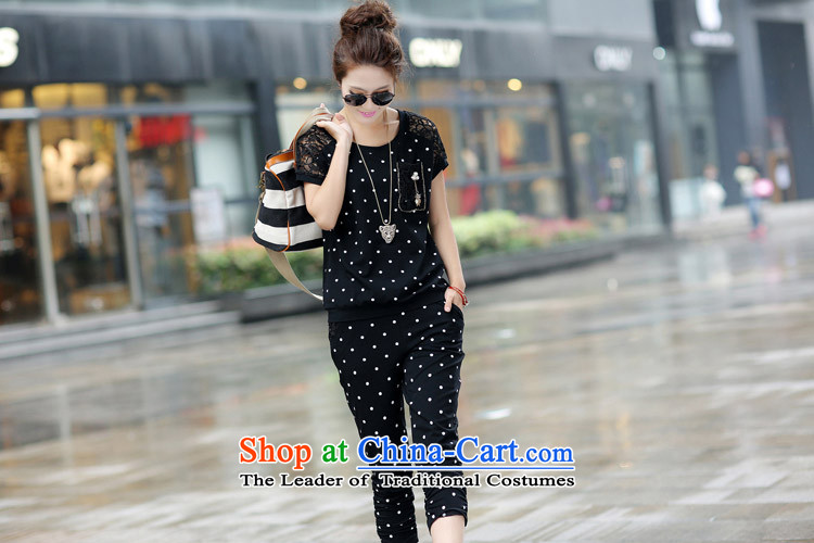 Xin Arabic-machi 2015 new summer larger female loose short-sleeved T-shirt and Capri Lounge Suite 97 96 black XXXXL picture, prices, brand platters! The elections are supplied in the national character of distribution, so action, buy now enjoy more preferential! As soon as possible.