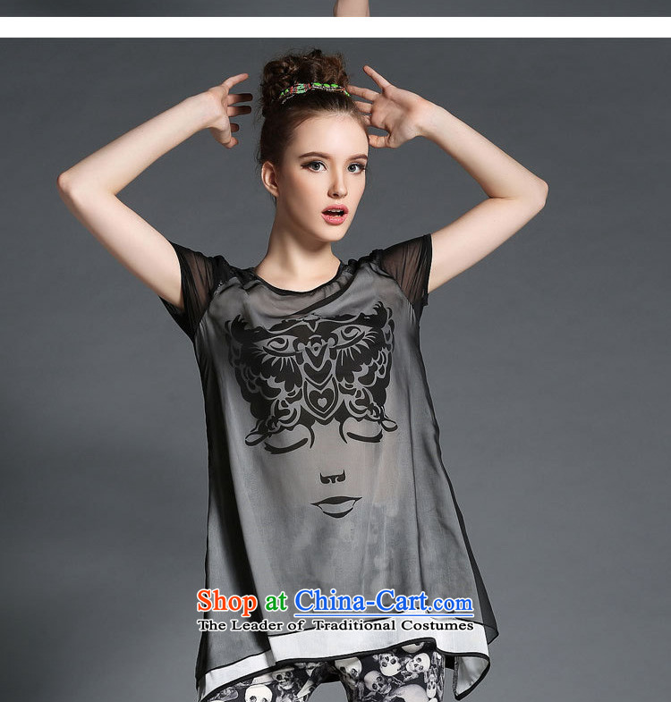 (replace as soon as possible, Hin Ting thick 2015 Summer thin new high-end western thick mm maximum code to increase women's loose short-sleeved T-shirt color picture XL Photo 1823, prices, brand platters! The elections are supplied in the national character of distribution, so action, buy now enjoy more preferential! As soon as possible.